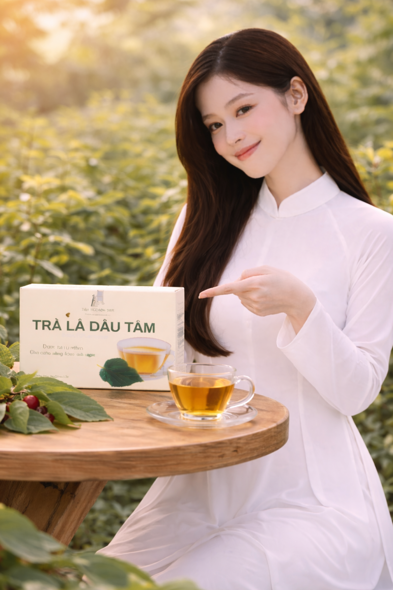 Trà lá dâu tằm giữa thiên nhiên