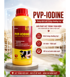 PVP-IODINE – DUNG DỊCH SÁT TRÙNG NHÀ TẰM, DỤNG CỤ SAU MỖI LỨA NUÔI