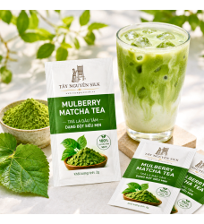 MULBERRY MATCHA TEA – TRÀ LÁ DÂU TẰM DẠNG BỘT SIÊU MỊN TÂY NGUYÊN SILK