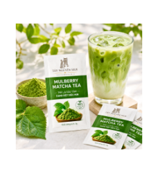 MULBERRY MATCHA TEA – TRÀ LÁ DÂU TẰM DẠNG BỘT SIÊU MỊN TÂY NGUYÊN SILK