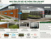 CÁCH NUÔI TẰM TRONG NHÀ MÁT CÓ LẮP ĐẶT TẤM LÀM MÁT CHO TRẠI TẰM