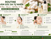 ROUTINE CHĂM SÓC DA TỰ NHIÊN TỪ VỎ KÉN – SERUM – GEL TẮM TƠ TẰM